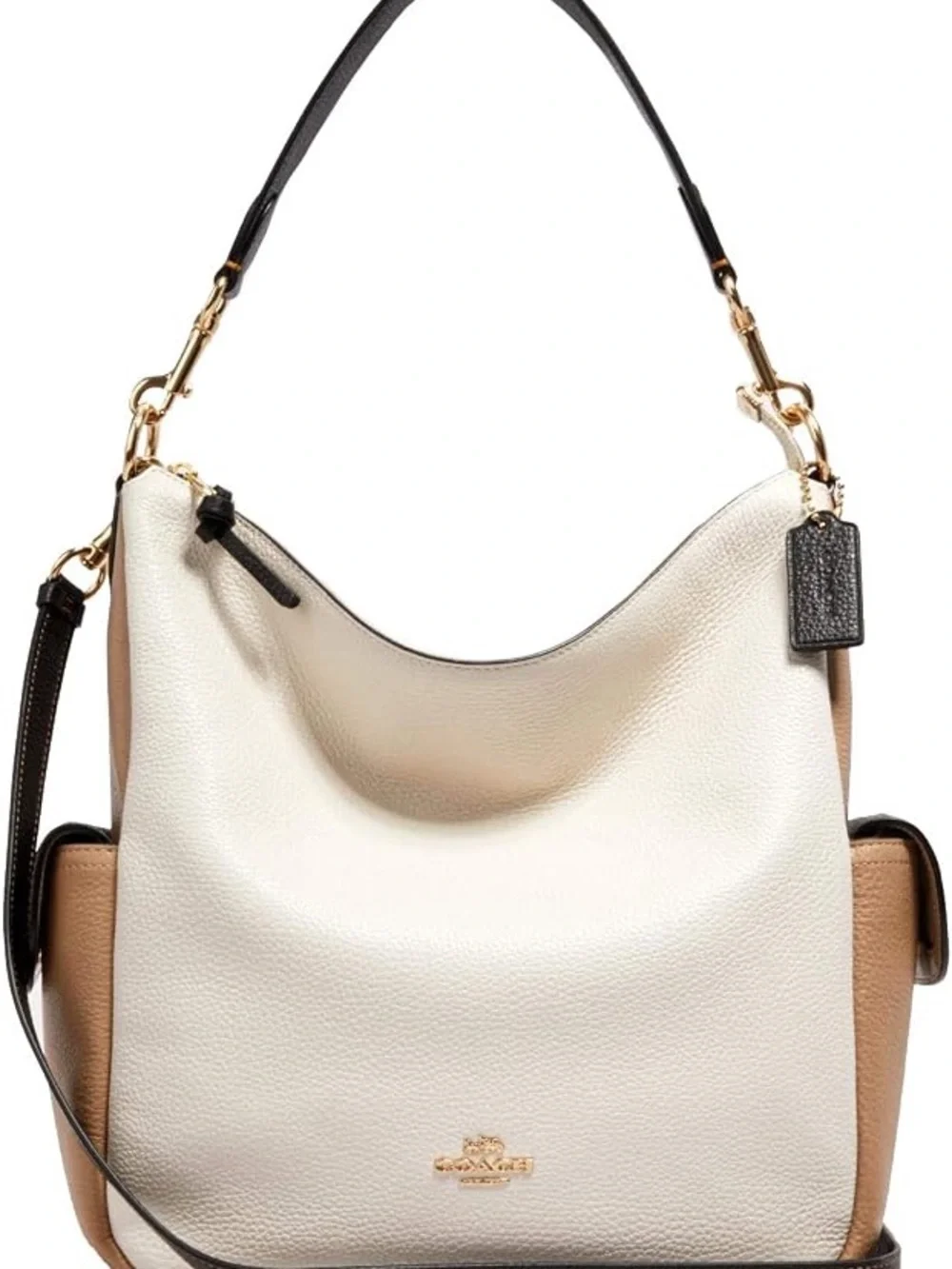 Coach Pennie Colorblock Pebbled Leather Shoulder Hobo with crossbody & Shoulder